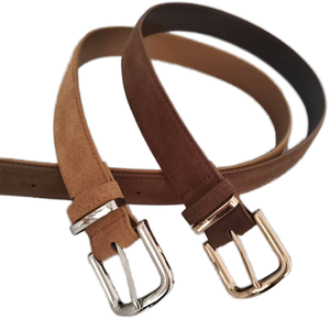 <span class=keywords><strong>Ceinture</strong></span> pour <span class=keywords><strong>femme</strong></span> en cuir de vachette suédé haut de gamme avec boucle en alliage - Product Image 1