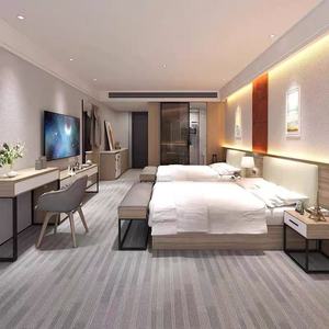Muebles de Hotel para Habitaciones Estándar, Juego Completo de Camas de Madera, Personalizables, Diseño Minimalista Moderno, Sin Ensamblaje, para Atour - Product Image 1