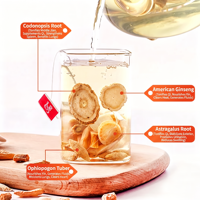 Sachets de Tisane Personnalisables 50g – Coffret Cadeau Mélange Vitalité avec Ginseng et Astragale pour le Bien-être Quotidien – Marque Privée OEM