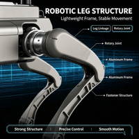 Kit Robotique Éducatif : Chien Robot Quadrupède Bionique à Structure Modulaire Démontable, Caméra de Vision 3D IA, Moteur PLC, Boîte de Vitesses et Pompe
