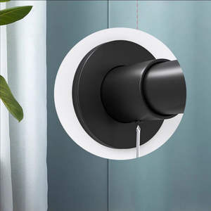 Nouvelle conception, tringle à rideau noire mate, antidérapante, antirouille, sans perçage, télescopique, pour salle de bain, ensembles de tringles à rideau de douche - Product Image 5