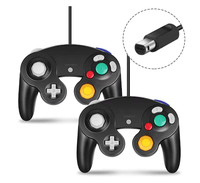 Gamecube Controller, controladores NGC con cable clásico Gamepad Joystick para Nintendo y Wii Console Game Remote Black