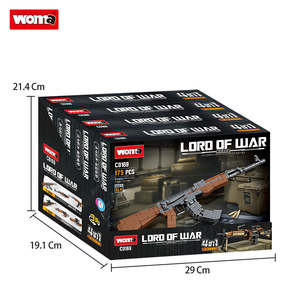 WOMA TOYS C0169 4 in 1 military mirco assembly building small toy sniper m4a1 agosto ak-47 mini block gun - Product Image 5