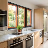 Fenêtre à battant en aluminium certifiée anti-ouragan Miami-Dade, triple vitrage NFRC, anti-vent, pour maison en Floride