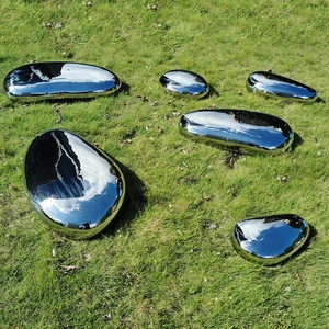 OEM ODM Outdoor <strong>Garden</strong> Lake Decoration Polished Stainless Steel Pebble Sculpture Landscape Metal Crafts Art <strong>Statue</strong> - Product Image 2