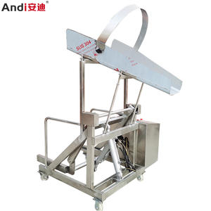 304 Rvs <span class=keywords><strong>Hopper</strong></span> <span class=keywords><strong>Trolley</strong></span> Lift/Vlees Overslaan Winkelwagen Lifter Voor 200L Bin/Emmer/Emmer Lifting Machine elektrische Voedsel - Product Image 5