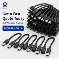 Câble d'extension USB 3.2 Gen 2 LUNG KAY 10 Gbit/s SuperSpeed, mâle vers femelle, tressé et blindé, OEM