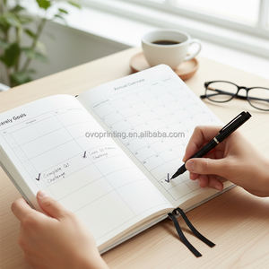 Impression personnalisée Agenda 2025 2026 Planificateur hebdomadaire et mensuel Heure par heure Jour Quotidien Objectif Journalier Agenda Papier quadrillé promotionnel Carnet - Product Image 4