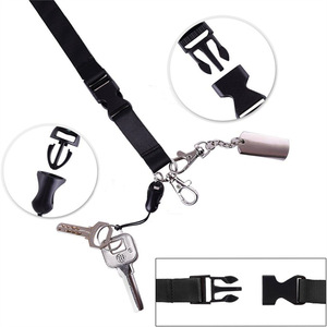 Cross-border black polyester detachable lanyard with vertical card <b>holder</b>, <b>document</b> protection sleeve, neck rope, in stock for - Product Image 2