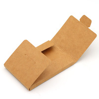 Boîte à enveloppes rectangulaire en papier kraft de 400 g, 7x10 cm, avec estampage à chaud doré, logo personnalisé, fermeture à rabat pour emballage de petits cadeaux