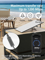 Adaptador Ethernet Starlink CPE de Fábrica, PVC, Cobre Puro, Blindado, IP68, Resistente al Agua, Conectores RJ45 Hembra, Cable de Extensión, Paquete de 1