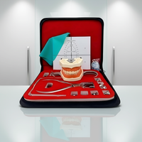 Kit d'outils de protection gingivale dentaire avec modèle dentaire, pinces de protection gingivale et feuille de protection pour la formation dentaire