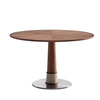 Table et chaises de salle à manger de style italien luxueux et simple, table en ardoise avec structure en bois, meubles de salle à manger pour hôtel et villa