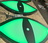 Mur interactif de scène à prix d'usine professionnel avec LED dissimulées à activation par bouton poussoir pour jeu lumineux 'Devil's Eye'