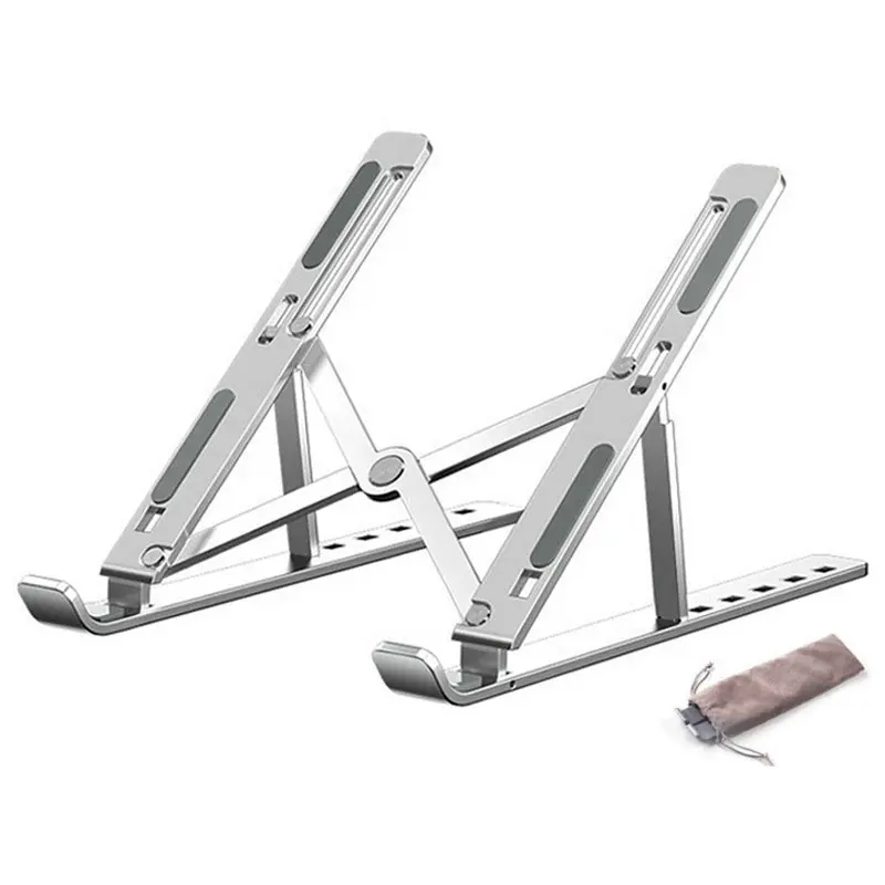 Soporte portátil de metal de aleación de aluminio ajustable para todas las computadoras portátiles