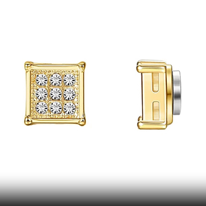 <span class=keywords><strong>Orecchini</strong></span> a Perno Magnetici Impermeabili in Acciaio Inossidabile con Zircone Quadrato da 6mm, Non Forati, per Uomini e Ragazzi, Gioielli Magnetici - Product Image 2