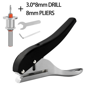 Dụng cụ đục lỗ cạnh phẳng cho đồ gỗ, 8mm, dùng cho lỗ vít, cạnh mũ, dán cạnh, kìm đục lỗ tròn, kèm mũi khoan - Product Image 4
