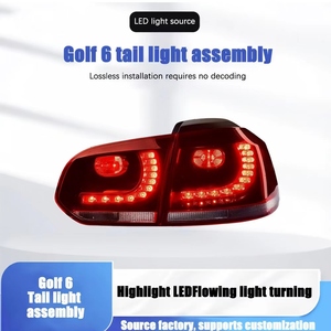 Cụm đèn hậu LED cho Golf6 Mk6 R20 2008-2013 với đèn hậu được độ kiểu chảy nước, xi nhan nhấp nháy - Product Image 2