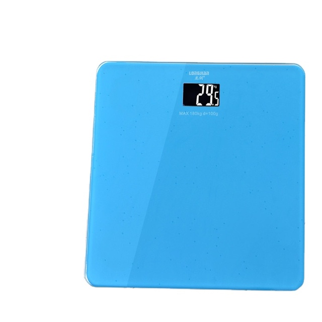 High Accuracy Glass Platform Colorful Digital Bathroom Weighing Personal Scale