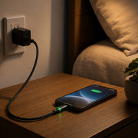 Kabel USB A ke USB C Teranyam 5 Buah Pengisian Cepat 3.1A Kabel Transfer Data Nilon