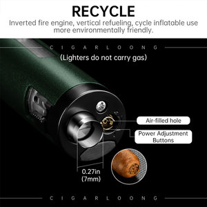 Encendedor de cigarros de aleación de antorcha portátil CIGARLOONG Jet Flame encendedor de cigarrillos con soporte de aguja - Product Image 3