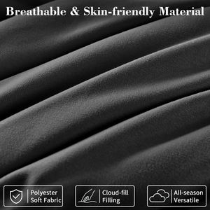 Edredón Acolchado de Microfibra Ultra Suave de Alta Calidad al por Mayor, Económico, Cálido para Hotel, Uso en Todas las Estaciones, Gris - Product Image 4
