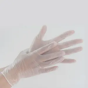 Дешевые прозрачные виниловые перчатки из ПВХ, одноразовые перчатки из ПВХ без порошка для домашних работ