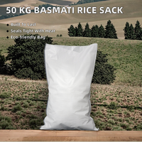Sac tissé vide de 50 kg pour riz Basmati avec impression en héliogravure, en PP recyclable, pour l'agriculture, la farine et l'alimentation animale