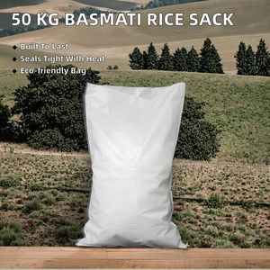 Sac tissé vide de 50 kg pour riz Basmati avec impression en héliogravure, en PP recyclable pour usage agricole - Product Image 2
