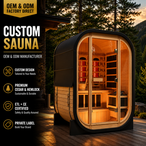 HG 2 Person Outdoor Infrared Canadian Hemlock <b>Red</b> Cedar Wooden Home Room Custom Size Easy Installation - Product Image 1