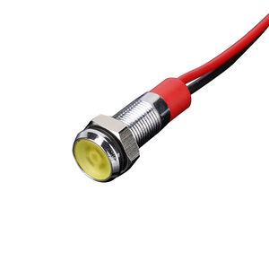 Petite <span class=keywords><strong>diode</strong></span> LED métallique industrielle de 6/8/10/12 mm, indicateur de signal, étanche IP65 avec <span class=keywords><strong>fil</strong></span> rouge, 36 V, durée de vie de 50 000 heures - Product Image 5