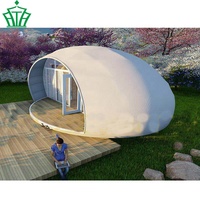 Tentes de glamping de luxe de haute qualité, tente d'hôtel en forme de coquille adaptée à plusieurs personnes
