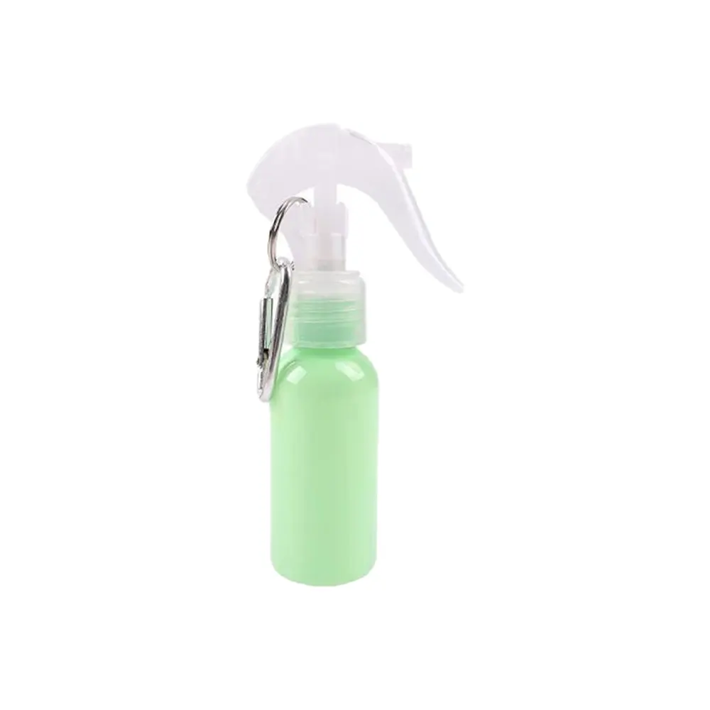 24/410 ricaricabile 2oz 60ml disinfettante per le mani alcool spray portachiavi bottiglia con mini grilletto spruzzatore per mouse e gancio portachiavi