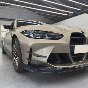 Pegatinas para Parrilla Delantera de BMW M3 M4 G80 G81 G82 G83, Color Negro Piano, Textura de Fibra de Carbono, Adhesivo para Mejora y Personalización - Product Image 1