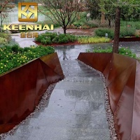 Tôle métallique en acier corten galvanisé, norme AISI/GB, laminée à chaud et perforée, pour mur de soutènement décoratif extérieur de jardin