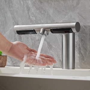 Secador de manos automático para baño de acero inoxidable 304, <span class=keywords><strong>grifo</strong></span> con Sensor, secador de manos 2 en 1, lavado y secado para Baño - Product Image 2