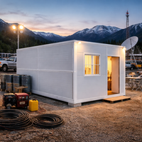 Maison conteneur préfabriquée modulaire pliable 20 pieds, portable, pour camping, école, dortoir temporaire, maisonnette démontable