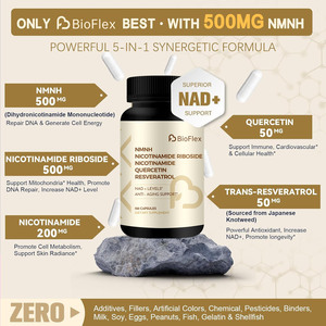 Prix en gros Marque privée 500Mg NMNH Capsule Dihydronicotinamide Mononucléotide Avec Nicotinamide Riboside Quercétine Resvératrol - Product Image 2