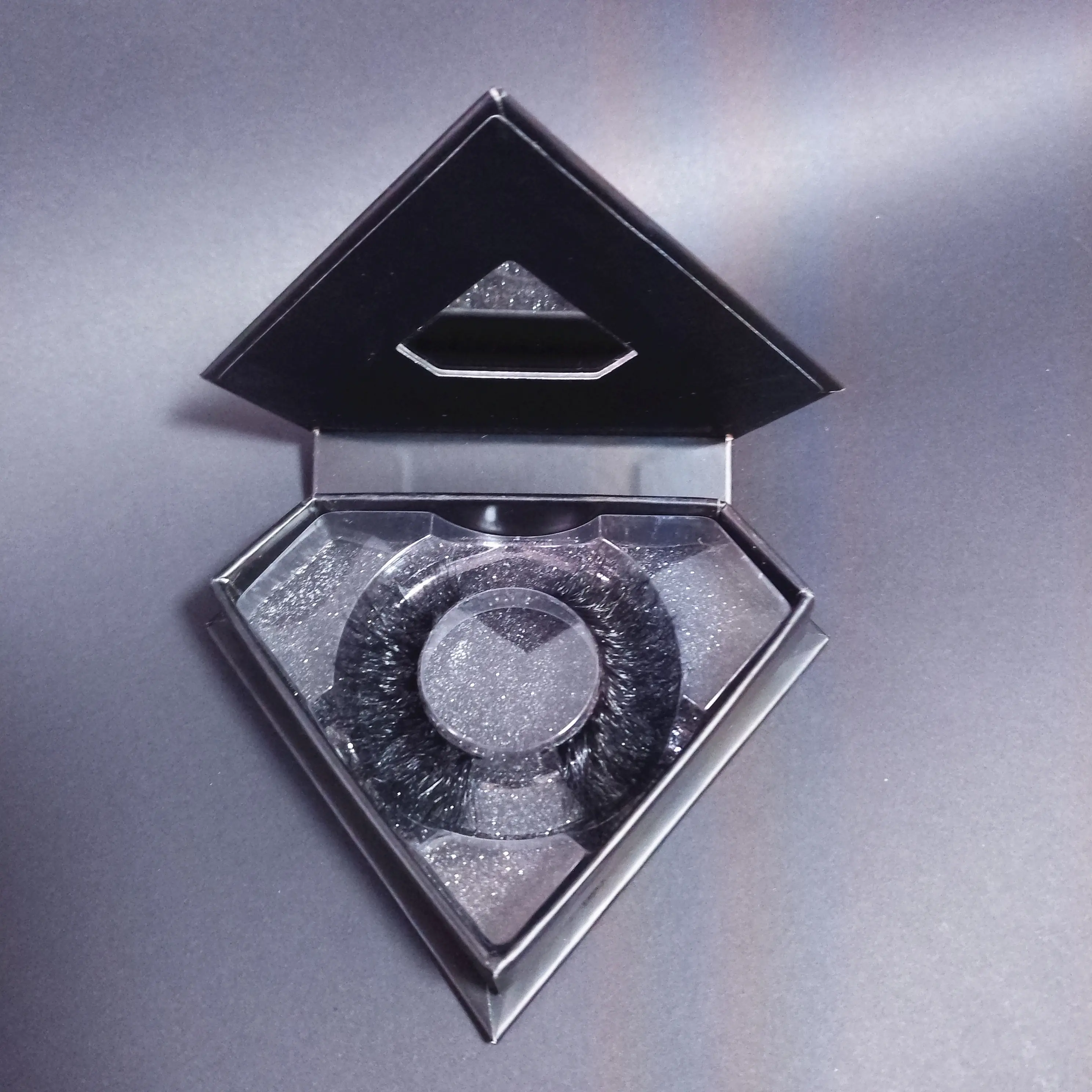 MJ Wholesale cruelty free 3d mink eyelashes private label eyelash box diamond box custom eyelash packaging
