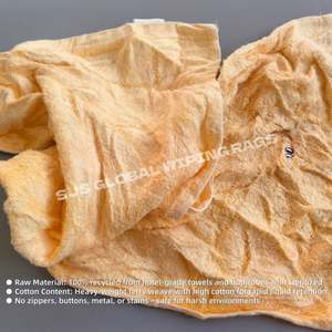 Chiffons de nettoyage industriels en coton pur, colorés, de qualité supérieure, pour l'entretien des équipements d'atelier - Product Image 4