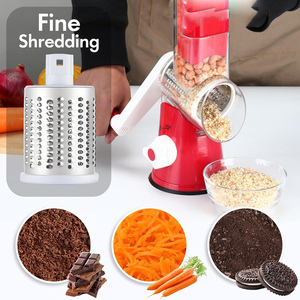 New 3 in 1 Drum Cutter Full-Function Hand-Operated Rotating <b>Kitchen</b> Salad Fruit Vegetable Juicer - Product Image 2