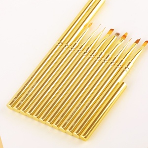 Custom Manicure Thin Paint Liner Acrylic Nail Art <b>Brush</b> Private Label OEM with Kolinsky/Nylon Hair Metal Handle NAIL Supplier - Product Image 6