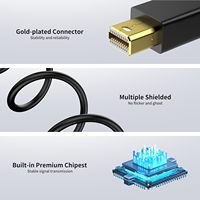 Adaptador SYONG Mini DisplayPort a DisplayPort, Adaptador Mini DP a DisplayPort 4K60Hz, para TV, Computadora, MacBook Air, Monitor, Proyector
