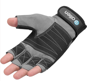 Profession eller Halb finger Kajak handschuh Verstärkte Amara Palms Segel handschuhe zum Tauchen Jet Skifahren Bootfahren Wasserski - Product Image 2