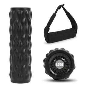 Masajeador de rodillo de espuma vibratoria de PU duradero recargable 2 en 1 con 5 intensidades para recuperación deportiva de Fitness con bolsa de transporte - Product Image 1