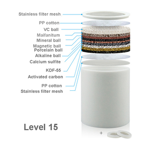 calidad de <span class=keywords><strong>15</strong></span> etapas agua Filtro de ducha universal cloro eliminar filtros con carbono KDF filtro de cartucho de repuesto - Product Image 3