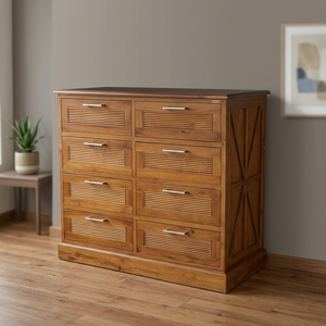 Teak Wood Cabinet Minimalist Chest of <b>Drawers</b> - Product Image 2