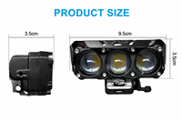 Kit d'éclairage stroboscopique bicolore modifié 12V avec faisceaux hauts et bas pour voitures, état neuf