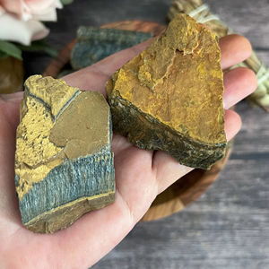 Piedras Naturales de Ojo de Tigre Amarillo y Azul al por Mayor, Cristales Crudos para Joyería y Decoración del Hogar - Product Image 1