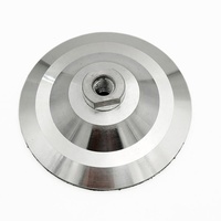 Discos de pulido de diamante de 4/4.5/5 pulgadas con rosca M14, almohadillas de soporte de aluminio con gancho y bucle, adaptador para amoladora angular